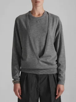 Pull Col V échancré En Maille Mérinos Gris -barbarabui Soldes Magasin E4207MXH 19 additional a576cd3e 1e8b 4093 baba 16a547cb5993