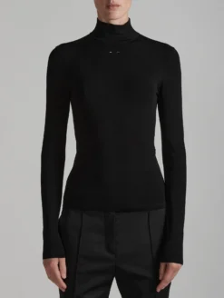 Pull à Col Montant En Maille Seconde Peau Noir -barbarabui Soldes Magasin E4215EXP 10 additional 630e2c66 7dde 49b6 932d e5c2247e199d