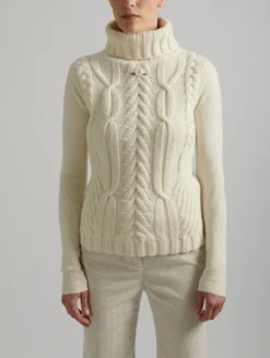 Pull à Col Roulé En Maille Cachemire Torsadée écru -barbarabui Soldes Magasin E4220WXA 11 additional d71cb1a0 7b8e 4640 bb93 8471f6871f76