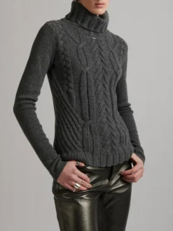 Pull à Col Roulé En Maille Cachemire Torsadée Gris -barbarabui Soldes Magasin E4220WXA 29 2 9b5e0a15 07d9 454e 813c 9b38318a047d