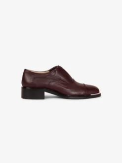 Derbies En Cuir Bordeaux
