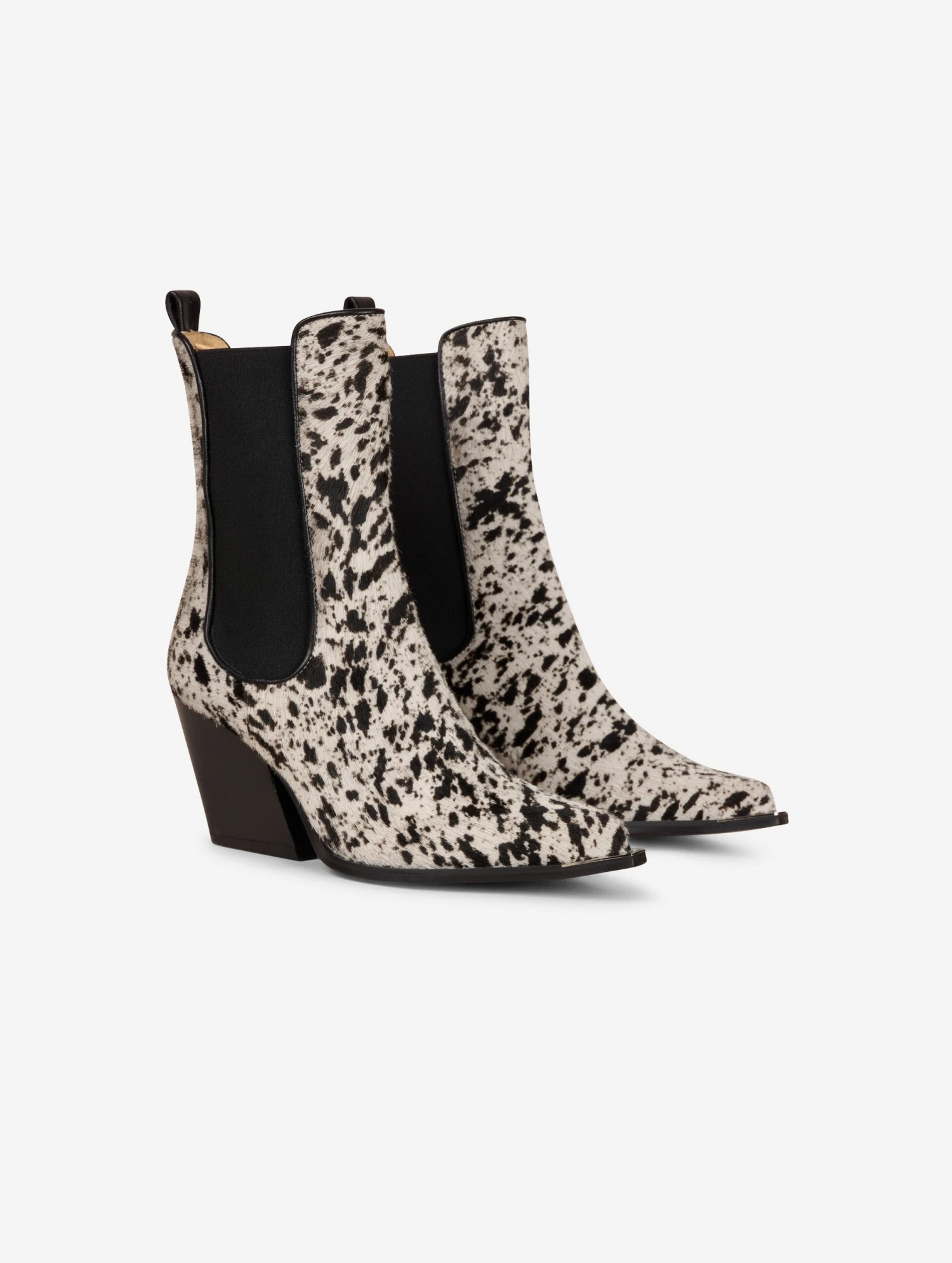 Boots élastiqués En Cuir Façon Poulain Imprimé 3 Boots élastiqués En Cuir Façon Poulain Imprimé – Image 3