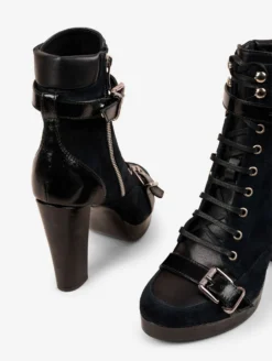 Bottines "RANGERS" à Talons En Daim Et Cuir Noir -barbarabui Soldes Magasin E5221CVE 10 image 5 91c4dec4 3506 4f85 88d3 b9e5e1bdce90