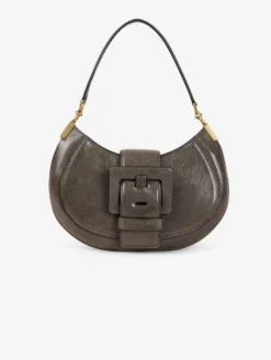 Sac "Kiss Me" En Cuir Verni Gris