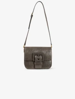 Sac "Touch Me" En Cuir Verni Gris