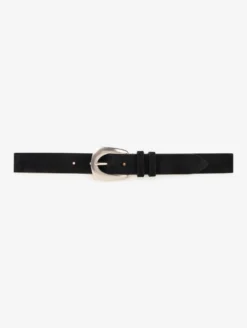 Ceinture Moyenne En Daim Noir