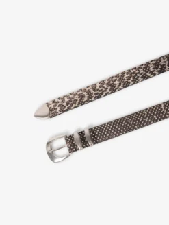 Ceinture Moyenne En Reptile Noir
