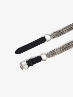 Ceinture En Chaîne Métal Argenté Et Cuir -barbarabui Soldes Magasin E6920BC 10 image 2