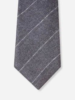 Cravate Fine En Twill Imprimé Flanelle Rayée Grise -barbarabui Soldes Magasin E9200ERS 59 image 2 b2153701 04e0 4301 92a2 b59fae83ee5f