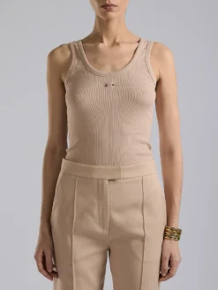 Débardeur En Jersey Cotelé Nude -barbarabui Soldes Magasin F1471JMM 04 10071