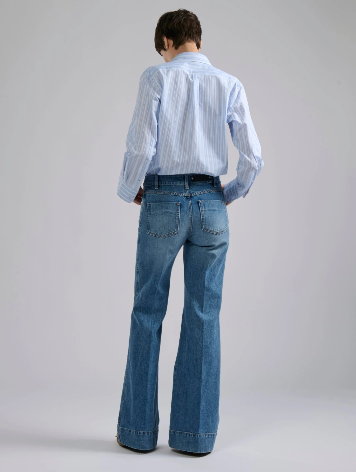 Jean Flare En Denim Bleu 2 Jean Flare En Denim Bleu – Image 2