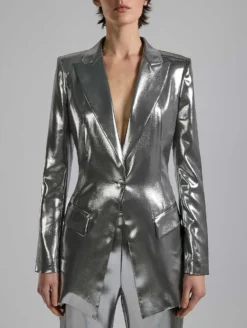 Veste En Lamé "liquide" Argent -barbarabui Soldes Magasin F7216FEM 8010 0091