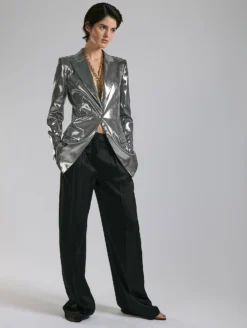 Veste En Lamé "liquide" Argent -barbarabui Soldes Magasin F7216FEM 8010 0267