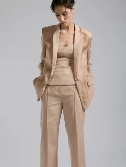 Veste En Organza De Soie Nude -barbarabui Soldes Magasin F7224FCE 04 0884