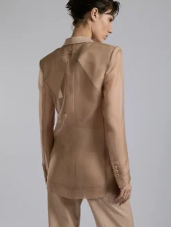 Veste En Organza De Soie Nude -barbarabui Soldes Magasin F7224FCE 04 0920
