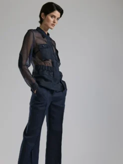 Veste Saharienne En Organza De Soie Marine -barbarabui Soldes Magasin F7251FCE 55 0796 f62d2c37 8e73 4dbf 9918 9d2d2b1be6d3