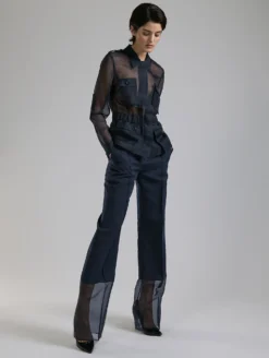 Veste Saharienne En Organza De Soie Marine -barbarabui Soldes Magasin F7251FCE 55 0797 52a6237a c658 48c1 9ca9 17a772e1308f