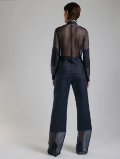 Veste Saharienne En Organza De Soie Marine -barbarabui Soldes Magasin F7251FCE 55 0817 15f9e91f c822 4aa4 82ea eae070a9ed0d