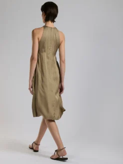 Robe Trapèze En Satin De Viscose Léger Bronze -barbarabui Soldes Magasin F7327FEK 41 0586