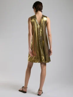 Robe Courte En Jersey Métallisé Gold 10 Robe Courte En Jersey Métallisé Gold -barbarabui Soldes Magasin F7351FMA 6010 0476
