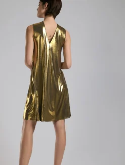 Robe Courte En Jersey Métallisé Gold 8 Robe Courte En Jersey Métallisé Gold -barbarabui Soldes Magasin F7351FMA 6010 0488
