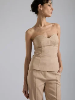 Bustier En Radzimir Coton Soie Nude