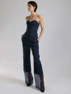 Bustier En Radzimir Coton Soie Marine -barbarabui Soldes Magasin F7423FHF 55 0660