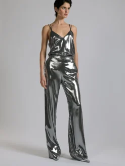 Caraco En Lamé "liquide" Argent