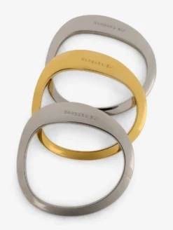 Bracelets Jonc En Métal Argentés Et Dorés