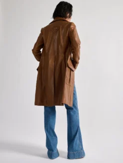 Manteau Trench-coat En Cuir Plongé Camel -barbarabui Soldes Magasin barbara bui F1180FUF 18 image 3 a0435fce bb6c 4b25 9894 ff6a8f9dfd7a