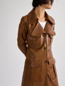 Manteau Trench-coat En Cuir Plongé Camel -barbarabui Soldes Magasin barbara bui F1180FUF 18 image 5 6a6cf977 c8c1 4feb 9699 dcfd5a37f5fb