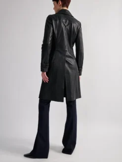 Manteau Trench-coat En Cuir Plongé Navy -barbarabui Soldes Magasin barbara bui F1180FUF 55 image 4 54b3386d 7812 4280 9153 dc6857c3130b