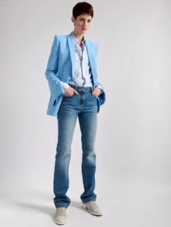 Veste De Costume à Manches Zippées En Crêpe Bleu -barbarabui Soldes Magasin barbara bui F1209EEA 053 image 5 d075eaa1 0d72 4a97 ae7d b3c80139f1c4