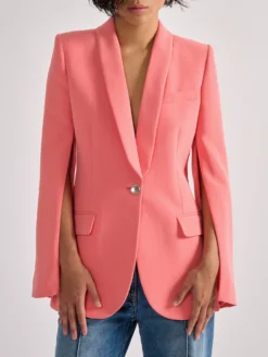 Veste à Manches Zippées En Crêpe Mandarine -barbarabui Soldes Magasin barbara bui F1209EEA 421 additional