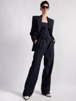 Veste Cintrée à Rayures Tennis Marine -barbarabui Soldes Magasin barbara bui F1211FAE 55 image 5 0ce2f06c 175d 462b 8513 e31a213aad3a