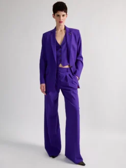 Veste Droite En Toile De Laine Violette -barbarabui Soldes Magasin barbara bui F1222WTE 46 image 4 df86aa0e 3c57 4f3f 966b 8a38478c96e0