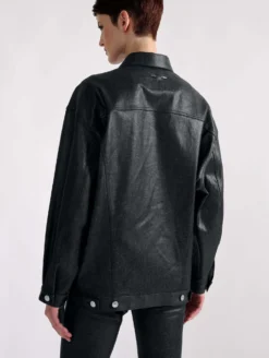 Blouson Oversized En Denim Résiné Noir -barbarabui Soldes Magasin barbara bui F1253FLB 10 image 2 RET