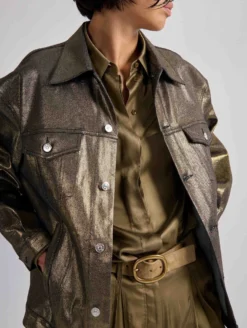 Blouson Oversized En Denim Métallisé Gold -barbarabui Soldes Magasin barbara bui F1253FLB 60 image 7 6df5293b 0b77 4eeb 929d c4e43bbe8e78