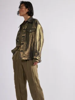 Blouson Oversized En Denim Métallisé Gold -barbarabui Soldes Magasin barbara bui F1253FLB 60 image 8 7ae9fe65 0668 49cd 9a1d 17c9ca6ad94e