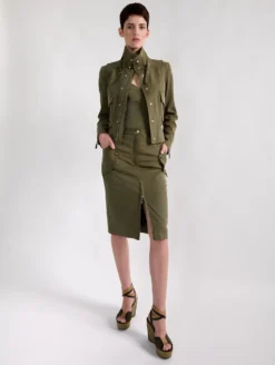 Blouson à Col Montant En Gabardine Stretch Kaki 6 Blouson à Col Montant En Gabardine Stretch Kaki -barbarabui Soldes Magasin barbara bui F1254FEA 47 image 3 17e6467a a43a 42b8 a08a 26cc65a30b6e