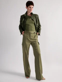 Blouson à Col Montant En Cuir Plongé Kaki 10 Blouson à Col Montant En Cuir Plongé Kaki -barbarabui Soldes Magasin barbara bui F1280FUF 47 image 5 08c9f354 9b50 4695 9523 dbbd5be43774