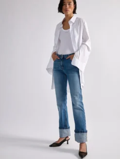 Robe Chemise En Popeline Blanche