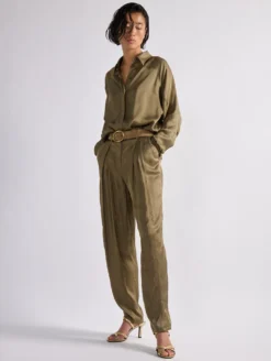 Chemise En Satin De Viscose Léger Kaki -barbarabui Soldes Magasin barbara bui F1412FEK 37 image 3 01fd93b3 769e 4f89 9e53 782cc2671f57