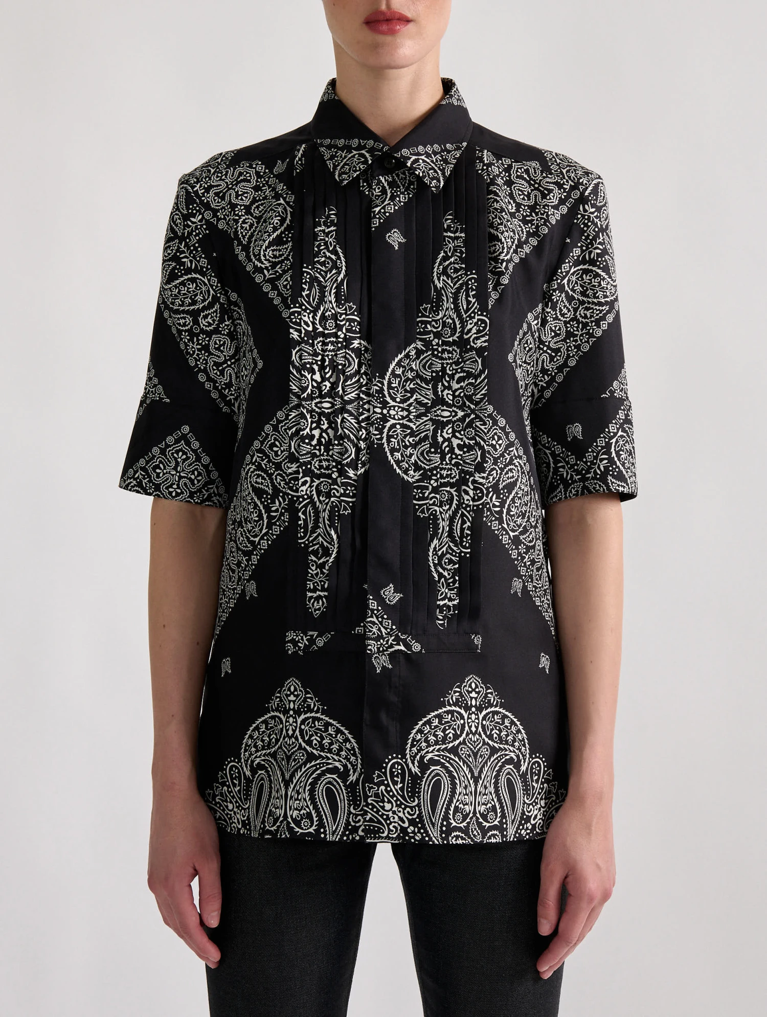 Chemise En Twill De Soie Imprimé Bandana 5 Chemise En Twill De Soie Imprimé Bandana – Image 5