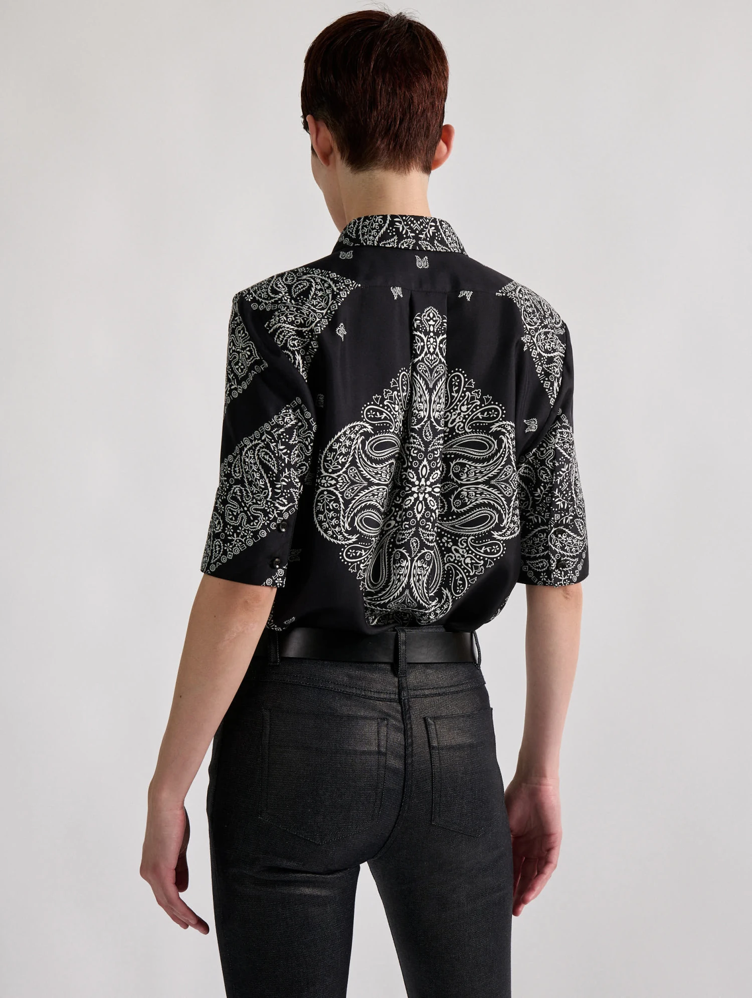 Chemise En Twill De Soie Imprimé Bandana 4 Chemise En Twill De Soie Imprimé Bandana – Image 4