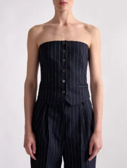 Bustier à Rayures Tennis Marine -barbarabui Soldes Magasin barbara bui F1422FAE 55 additional