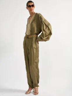 Top Manches Longues En Satin De Viscose Léger Kaki -barbarabui Soldes Magasin barbara bui F1427FEK 3741 image 1 ae318f7a 5bf3 4612 a586 214821b7d496