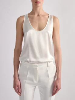 Débardeur En Satin De Soie Ivoire -barbarabui Soldes Magasin barbara bui F1432HCA 11 additional