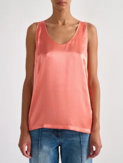 Débardeur En Satin De Soie Mandarine -barbarabui Soldes Magasin barbara bui F1432HCA 42 additional