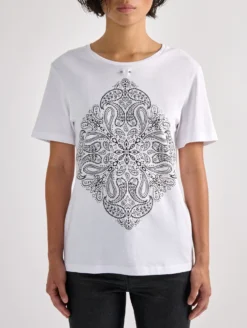 Tee-shirt En Coton Blanc à Sérigraphie Bandana -barbarabui Soldes Magasin barbara bui F1464ZMA 0110 additional